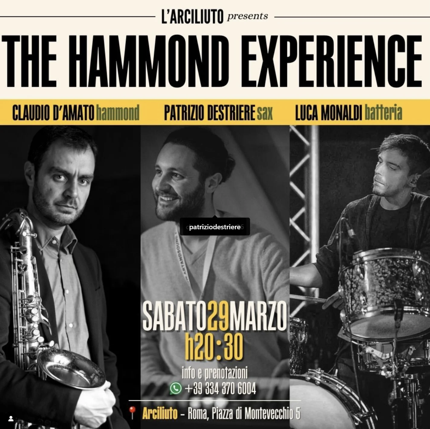 PATRIZIO DESTRIERE Hammond Experience